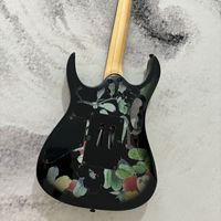 Guitare électrique haut de gamme modèle Peony 7V, corps plein, manche en acajou, touche en palissandre, 6 cordes
