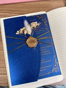 การ์ดอะคริลิคสีทองสุดหรูซองกำมะหยี่สำหรับบัตรเชิญงานแต่งงาน/การ์ดอวยพร/ปาร์ตี้ที่โปรดปรานในวันวาเลนไทน์ - Product Image 2