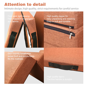 Matelas <span class=keywords><strong>de</strong></span> sol pliable en mousse léger 4-en-1 peu encombrant avec sac <span class=keywords><strong>de</strong></span> rangement moderne, tapis <span class=keywords><strong>de</strong></span> couchage multifonctionnel pour dortoir et hôpital - Product Image 6