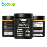 Résine de Shilajit Naturelle de Haute Qualité, Marque Privée OEM, avec Vitamines, 40g/Bouteille, Résine de Shilajit Pur de l'Himalaya