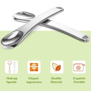 Mini spatule cosmétique pour le visage avec logo personnalisé, cuillère dorée, tendance actuelle - Product Image 5