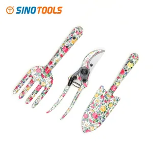 3PC Floral Printed steel garden tools set china gardening tools new
