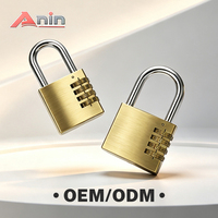 Cadenas à combinaison antivol en laiton avec chiffres, sans clé, à code, avec anse en acier trempé, pour portail, casier et rangement