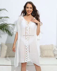 Vente en gros d'usine de vêtements de plage Jinru Tangas d'été couvertures de bikini à manches courtes maillots de bain grande taille pour femmes - Product Image 4