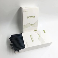 Pailles à jus compostables de qualité alimentaire, rose clair, pailles jetables en PLA, pailles biodégradables à vendre