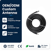 Cable Coaxial de Baja Pérdida LMR400 con Conector RF Roscado para Amplificador de Señal 5G 4G LTE, Antena de Estación Base, Compatible con Longitud Personalizada OEM
