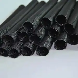 Menutup sendiri Lengan kepang pelindung bungkus sekitar kabel dikepang Sleeving Self-Rolled lengan tenun