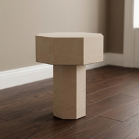 Ensemble de socle de table basse en résine de marbre naturel et de pierre calcaire, couleur crème, pour usage hôtelier, taille personnalisée, résistant à l'eau