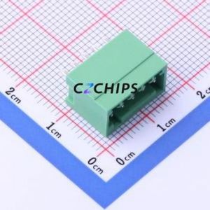 DB2EVC-2.54-5P-GN Plug-in Terminal Block Through hole,P=2.54mm Connector Board-to-Board / Socket - Closed 1x5P 2.54mm Green - Product Image 1