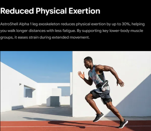 AstroShell Alpha 1 Classic, Exoesqueleto Ligero para Piernas con Asistencia de IA para Caminar, Ideal para Senderismo y Ciclismo, Batería de Intercambio en Caliente, 1 Suministro Terapéutico - Product Image 6