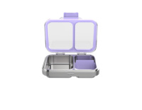 Boîte à lunch bento en métal pour enfants en acier inoxydable 304, 3 compartiments, anti-fuite, style mignon, sans BPA, récipient alimentaire chauffable
