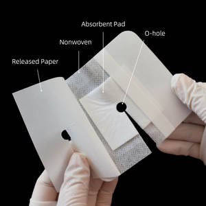 Bantalan tabung pemberi makan pembalut luka perekat mandiri penutup GTube Grain Split perban perekat PD dialisis kateter Patch PEG J Foley - Product Image 6