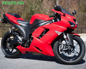 Kit de carénage ZX-6R 07 08 pour Kawasaki ZX 6R 636 ZX636 2007 <span class=keywords><strong>2008</strong></span> <span class=keywords><strong>ZX6R</strong></span> Carénage rouge Pièces de carénage de moto - Product Image 1