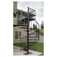 Escalier en colimaçon de style élégant Prima pour villa de luxe, escalier en colimaçon imperméable, poutre en acier personnalisée, escalier en colimaçon moderne