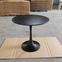 Table à manger ronde en MDF blanc de style moderne pour la conception de la maison ou du bureau