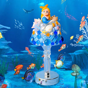 Decorazione per Feste, Lampada Decorativa Artigianale in <span class=keywords><strong>Vetro</strong></span> Mosaico Fai-da-Te per Compleanno, Natale, San Valentino, Regalo - Product Image 4