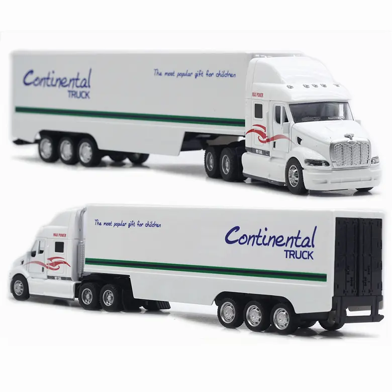 Logo personalizzato 1/48 1/50 scala Semi-lega pressofuso trasportatori in lega modello container camion auto modello camion giocattolo