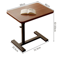Support d'ordinateur portable multifonctionnel et portable pour lecture et écriture au chevet, réglable en hauteur, avec plateau roulant pour chambre à coucher