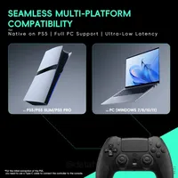 Manette de jeu sans fil Data Frog pour PS5, contrôleur programmable (avec boutons arrière), capteur de mouvement Turbo 6 axes pour manette PS5