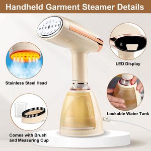 Piroscafo a mano forte potenza indumento a vapore con serbatoio da 280ml riscaldamento rapido Display LCD 1500W stiratrice a vapore - Product Image 4