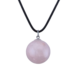 Collana con ciondolo in cristallo con sfera Vintage con corda in pelle Chakra Charm Crystal Anniversary Gift for Friends and Lovers - Product Image 4