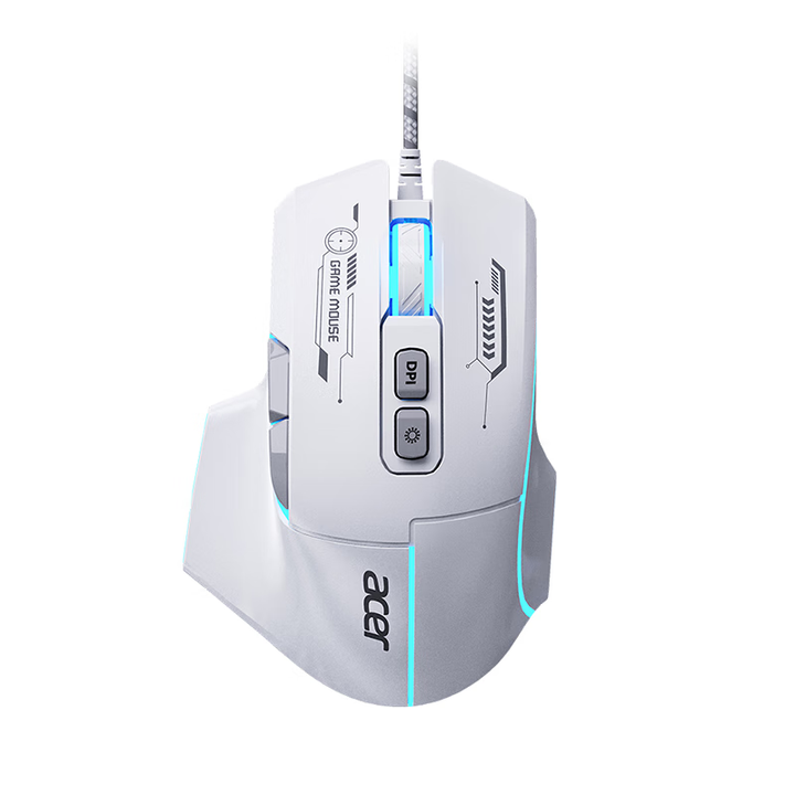 宏碁OMW 950有线游戏通用串行总线光学鼠标RGB 7000 DPI 6按钮鼠标| Alibaba.com
