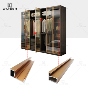 Phong Cách Hiện Đại Không Khung Nhôm Hồ Sơ Tủ Bếp Khung Cử<span class=keywords><strong>a</strong></span> Cho Kính Phí<span class=keywords><strong>a</strong></span> Trước Tủ Bếp Cử<span class=keywords><strong>a</strong></span> Hồ Sơ - Product Image 2