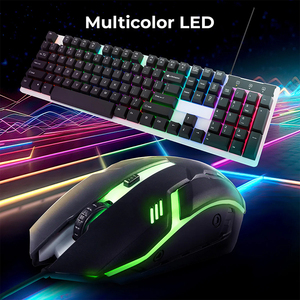 104 Phím Kích Thước Đầy Đủ 2 Trong 1 Chơi Game Combo LED Ánh Sáng Bàn Phím Chuột Thiết Lập In Ấn Keycap Bàn Phím Chuột Combo Kit Cho Game Thủ - Product Image 2
