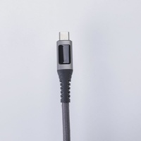 Kabel USB4 40Gbps Kompatibel Thunderbolt 4 Streaming Video 8K Pengisian Cepat PD Tipe-C dengan Layar Digital Logam Tembaga Murni