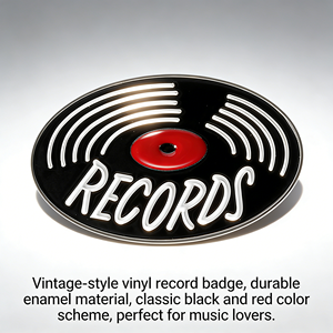 Broche <span class=keywords><strong>de</strong></span> Moda con Diseño <span class=keywords><strong>de</strong></span> Discos <span class=keywords><strong>de</strong></span> Vinilo Vintage en Blanco y Negro, Música <span class=keywords><strong>Rock</strong></span> <span class=keywords><strong>and</strong></span> <span class=keywords><strong>Roll</strong></span> Punk, Regalo - Product Image 5