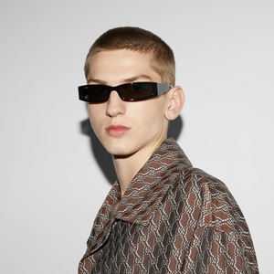 Occhiali da Sole Rettangolari da Uomo di Tendenza <span class=keywords><strong>Y2K</strong></span> 2025 di Alta Gamma Personalizzati Retro Polarizzati in Acetato Leggero con Montatura Verde/Marrone/Grigia - Product Image 3