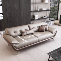 Ensemble de canapés de bureau modulaires inclinables en cuir de style italien moderne en bois KMJ pour salon et hôtel