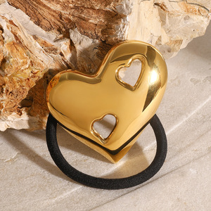 Coletero de Acero Inoxidable con Forma de Corazón Hueco Negro para Uso Diario Verano 2024 - Product Image 2