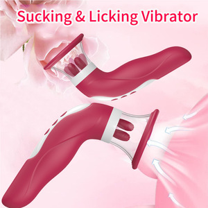 10 modalità di bacio stimolatore del capezzolo clitorideo G Spot vibratore giocattoli sessuali per adulti succhiare la lingua vibratore per coppie donna - Product Image 2