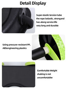 Rueda Abdominal de Plástico Personalizada al por Mayor con Tapete para Rodillas, Tabla de <span class=keywords><strong>Ejercicios</strong></span> con Rueda Abdominal Verde - Product Image 6