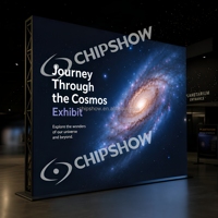 Mur vidéo LED d'intérieur P1.95 P2.6 3840Hz à installation facile pour l'exposition « Voyage à travers le cosmos »