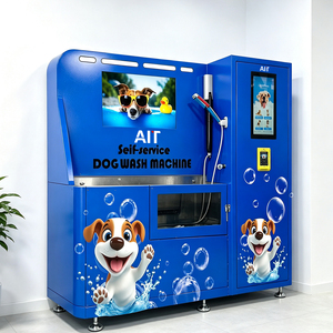 Distributore Automatico <span class=keywords><strong>AIT</strong></span> 24/7 per il Lavaggio di Cani, Macchina Semiautomatica in Acciaio Zincato per il Bagno degli Animali - Product Image 4