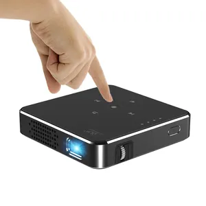 Cadılar bayramı ucuz LED mini projektör 1080p ev sineması TV DLP pico projektör dahili hoparlör USB girişi mobil sinema beamer