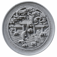 Panneau mural en relief floral GRC, décoration extérieure, panneau sculpté pour aménagement paysager de jardin, façade