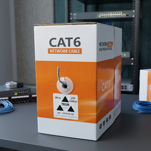 สายเคเบิล TRICOM Cat6 แบบยืดหยุ่น UTP ทองแดงแท้ พร้อมปลอกหุ้ม LSZH และ PVC สำหรับเครือข่ายคอมพิวเตอร์ 305 เมตร - Product Image 3