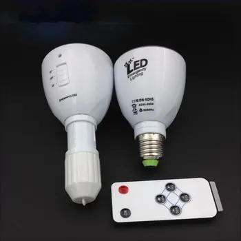 Con Control remoto bombilla de emergencia luz LED a pilas