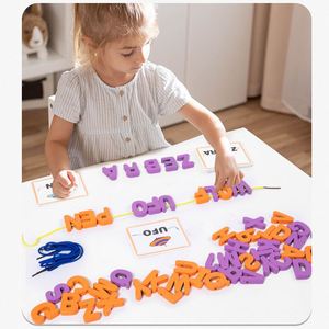 Juego de Rompecabezas de Letras del Alfabeto ABC para Jardín de Infancia, Aprendizaje de Animales, Tarjetas de Memoria con el Alfabeto - Product Image 1