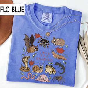 Maglietta OEM ODM 'Love The Unloved', T-Shirt con Animali Straniari, Maglietta Retrò di Entomologia, Regalo per Appassionati di Scienza e Biologia - Product Image 3