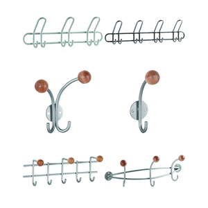 Nhiệm Vụ Nặng Nề Kim Loại <span class=keywords><strong>Wall</strong></span> Mount Key <span class=keywords><strong>Rack</strong></span> Áo Hat Quần Áo Móc Giá Trang Trí Cho Phòng Tắm Nhà Bếp Trường Ngoài Trời Sử Dụng - Product Image 1