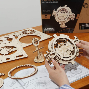 <span class=keywords><strong>Calendrier</strong></span> perpétuel 3D <span class=keywords><strong>en</strong></span> <span class=keywords><strong>bois</strong></span> à monter soi-même Robotime Rokr LK201 certifié CPC, jouets éducatifs - Product Image 2