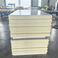 Panel Sándwich de PU para Aislamiento de Paredes y Techos de Almacenes Industriales, Material de Construcción
