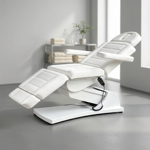 Fauteuil de massage électrique blanc réglable en hauteur pour salon de beauté, chaise de soin esthétique rembourrée pour spa et studio - Product Image 6
