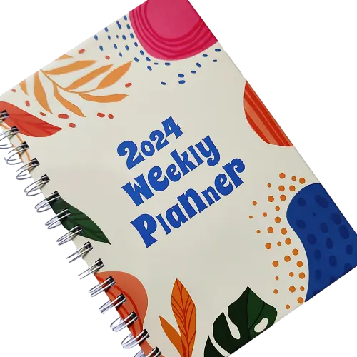 प्यारा 2024 साप्ताहिक प्लानर कस्टम प्रिंटिंग जर्नल A4 A5 एजेंडा प्लानर और नोटबुक कस्टम