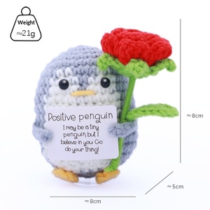 ตุ๊กตาหมีวาเลนไทน์ถักโครเชต์ทำมือจากขนสัตว์ ดีไซน์แปลกใหม่ สร้างสรรค์ ตลกขบขัน สำหรับตกแต่งในวันวาเลนไทน์ - Product Image 5