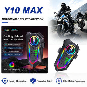 Y10 Max motocicleta intercomunicador comunicación casco inalámbrico intercomunicador auriculares con impermeable y rango de llamada largo tiempo de espera - Product Image 1